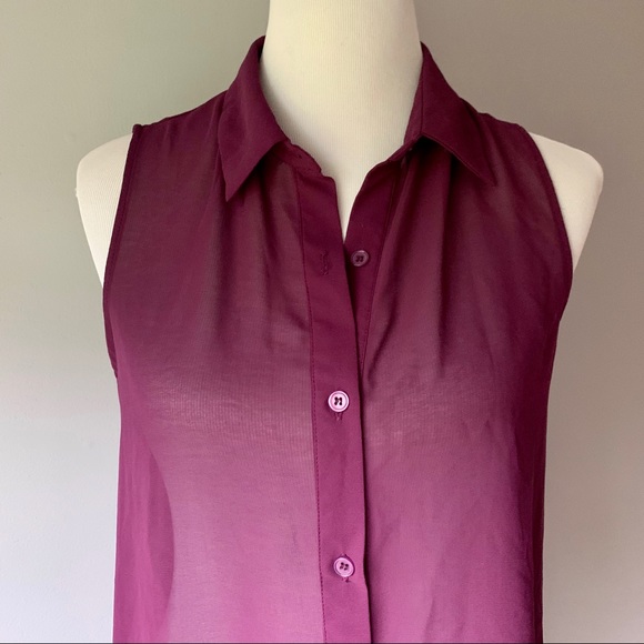 Sans Souci Purple Dress Tank Top- Buttons on Back - Picture 5 of 8